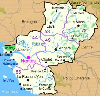 carte de la rgion Pays de Loire