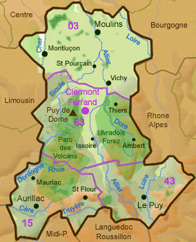 carte auvergne visiter