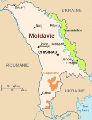 Carte de la république de Moldavie