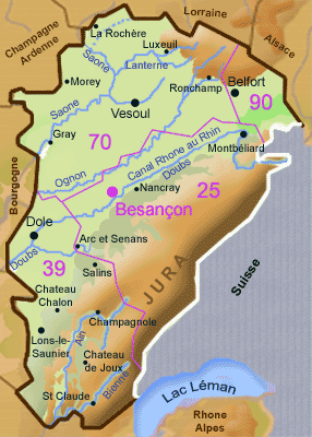 Carte de Franche Comt