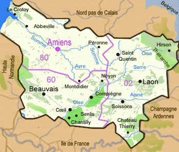 Carte de la Picardie