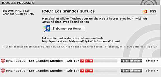 Exemple de podcasts radios